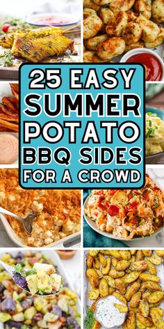 memorial day cookout side dishes Crockpot Cookout Sides, Potatoes For A Bbq, Potato Side Dishes For Bbq, Bbq Boneless Chicken Breast, Easy Potato Side Dishes, Bbq Chicken Sides, Summer Cookout Side Dishes, Cookout Foods, Side Dishes For A Crowd