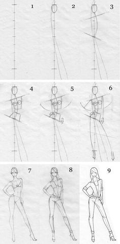 how to draw the female body in different poses