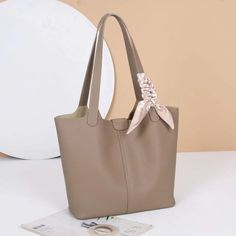 Luxurious Leather Ladies' Large Capacity Tote Bag woyaza Elegant Square Business Bucket Bag, Chic Beige Hobo Bag For Business, Elegant Square Hobo Bag For Everyday, Elegant Hobo Bag With Soft Leather For Daily Use, Chic Tote Bucket Bag For Business, Chic Business Bucket Bag Tote, Elegant Soft Leather Hobo Bag For Daily Use, Chic Business Tote Bucket Bag, Trendy Business Hobo Tote Bag