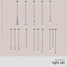 the light set is designed to look like different lamps