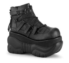 BOXER-13 Men's Platform Shoes Platform Shoes Boots, Black Platform Sneakers, Demonia Boots, Alternative Shoes, Demonia Shoes, Punk Boots, Black Platform Shoes, Vegan Boots, New Rock