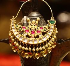 Rajputi Kundan Nath Designs, Kundan Nath, Nose Jewellery