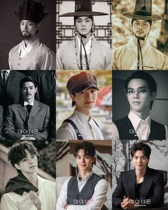 the korean actors are wearing hats and ties