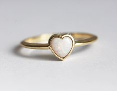 Gold Opal Ring, Heart Ring Opal Heart Ring, Opal Solitaire Ring, The Bling Ring, Gold Heart Ring, Opal Band, Ring Heart, Opal Ring Gold, Dope Jewelry, Heart Gemstone