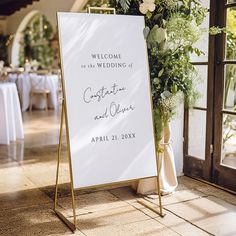 a welcome sign sitting on top of a table