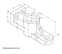 the drawing shows an image of a device with measurements and measurements for each object in it