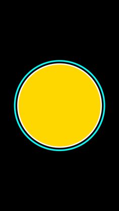 an oval yellow and blue frame on a black background