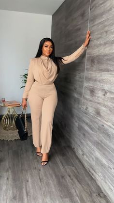 Long Sleeve Irregular Crop Top Straight Pants Outfits Curvy Work Outfit, Official Outfits, Plus Size Pant Suits, Business Fits, Short Hairstyle Women, Buisness Casual, Blazer Pattern, Fashion Style Tips, Two Piece Pants Set