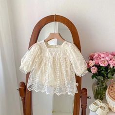 "The Princess Lace Romper features a beautiful embroidered lace overlay, adding an elegant touch to any baby's wardrobe. The long sleeves and stylish neckline add both comfort and sophistication. Give your little princess a regal look with this charming romper." Lace Romper, The Princess, Lace Overlay, Embroidered Lace, Little Princess, Most Beautiful, Product Launch, Rompers, Long Sleeves