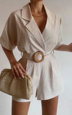 Thaisa Playsuit - Short Sleeve Collared Belted Playsuit in Biscuit | Showpo USA Beige Linen Summer Jumpsuits And Rompers, Chic Belted Jumpsuits And Rompers For Spring, Trendy Beige Summer Jumpsuits And Rompers, Trendy Beige Jumpsuits And Rompers For Summer, Trendy Beige Summer Jumpsuit/romper, Chic Linen Jumpsuits And Rompers For Day Out, Chic Beige Linen Jumpsuits And Rompers, Chic Beige Belted Jumpsuit, Summer Linen Belted Jumpsuits And Rompers