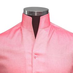 Mens High Collar Shirts, Karl Lagerfeld Style, Red Dress Shirt, Karl Lagerfeld Fashion, Casual Grooms, High Collar Shirts, Shopping Therapy, Open Collar Shirt, Long Sleeve Cotton Dress