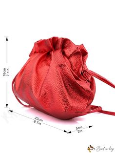 BirdinBag - Stylish Red Kiss Lock Clutch: A Small Fashionable Bag for Everyday and Shopping Valentine's Day Shoulder Bag With Removable Pouch, Portable Backpack Bag Ideal For Gifts, Portable Backpack As Gift, Trendy Valentine's Day Pouch Bag, Casual Shoulder Bag Pouch For Gift, Casual Shoulder Bag Pouch As A Gift, Solid Color Shoulder Bag For Gift, Casual Tote Bag For Party, Trendy Red Shoulder Bag For Valentine's Day