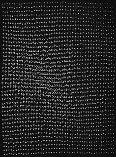 an abstract black and white background with many small dots in the shape of a square