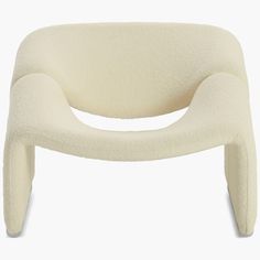 an upholstered chair is shown on a white background with no people around it