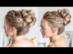 Lace Braid High Bun | MISSY SUE High Bun Tutorials, High Bun Hair, Coachella Hair, High Updo, Missy Sue, High Bun Hairstyles, Short Hair Bun, High Hair