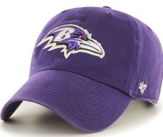 the baltimore ravens'47 clean - up hat is shown in purple