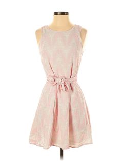 Gap Casual Dress Size: X-Small Pink Dresses - used. 100% POLYESTER, A-Line, Tie Neck, Chevron/Herringbone, Short, Sleeveless | Gap Casual Dress - A-Line: Pink Chevron/Herringbone Dresses - Used - Size X-Small Gap Sleeveless Midi Dress For Spring, Fitted Sundress Midi Dress By Gap, Gap Fitted Sundress Midi Dress, Gap Summer Mini Dress, Chic Spring Midi Dress By Gap, Sleeveless Mini Dress By Gap, Fitted Sleeveless Mini Dress By Gap, Elegant Gap Midi Dress For Spring, Fitted Midi Dress By Gap For Daytime