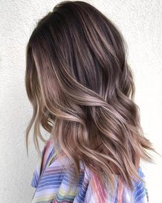 Mushroom Brown Ombré Light Brown Balayage, Ash Brown Balayage, Mushroom Brown, Brunette Balayage, Caramel Highlights, Brown Hair Balayage, Ombré Hair, Brown Balayage, Hair Color Highlights