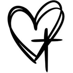 a heart with a cross inside it