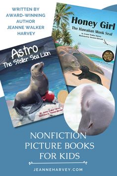 two children's books about the sea lion and other animals are featured in this article