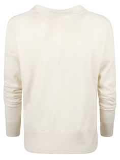 Cashmere polo-style sweater with collar Ribbed cuff and bottom Regular fit Colour: milk Composition: 100% cashmere Sweater With Collar, Cashmere Polo, Versace Sweatshirt, Self Portrait Dress, Versace Shirt, Versace Belt, Very Busy, Pleats Please Issey Miyake, Polo Style