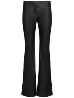 Concealed front zip closure. Back logo detail. Model is wearing a size40 Faux Leather Pants, Lifestyle Shop, White Elephant Gifts, Brand Colors, Free Shopping, Style Guides, Style Icons, Black Pants, Casual Pants