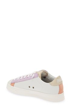 A perforated logo adds a signature finish to a luxe leather sneaker with colorblocked trims and a well-worn bumper sole. Leather upper and lining/rubber sole Made in Portugal White Pastel, Top Sneakers Women, Leather Sneakers, Low Top, Nordstrom Rack, Top Sneakers, Rubber Sole, Leather Upper, Portugal