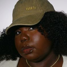 Our favorite cap with metallic GOLD embroidery on the front and GB logo on the side. This gold company celebrates the luster and hues of classic and luxe gold every chance we get. A little reminder that you are indeed golden. In a warm climate or traveling? You’ll want the white. Looking for a great fitting and comfy chic cap to wear with your cute outfits? You’ll want the green and maybe the white too. It’s cool to block out the sun rays but even cooler to add style to your wardrobe. Classic Adjustable Gold Hat, Classic Gold Hat With Adjustable Fit, Classic Gold Adjustable Hat, Adjustable Gold Cap, Gold Adjustable Cap, Casual Adjustable Gold Baseball Cap, Casual Gold Hat With Curved Brim, Casual Gold Cap, Trendy Adjustable Gold Baseball Cap