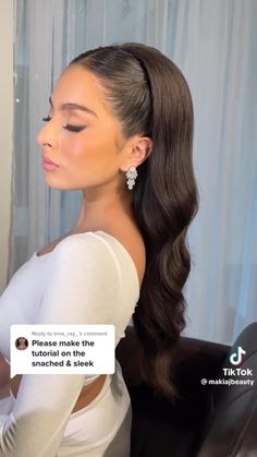 Down Hairstyles For Long Hair, Wedding Guest Hairstyles, Long Hair Wedding Styles, Hair Stylies, Hair Up Styles, Hair Ponytail Styles, Hairdo For Long Hair, Hair Stylist Life