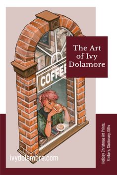 the art of ivy dolamore book cover with an illustration of a girl looking through a window