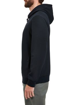 Lightweight and layerable, this all-activity pullover topped with a drawcord hood features a roomy fit and pockets for warming hands or holding essentials. 27 1/2" length (size Medium) Drawcord-toggle hood Ribbed cuffs and hem Side-seam button pockets 70% polyester, 26% viscose, 4% elastane Machine wash, dry flat Made in Turkey Hoodie With Ribbed Cuffs, Functional Half-zip Hoodie With Ribbed Cuffs, Sporty Funnel Neck Hoodie With Drawstring, Sporty Funnel Neck Hoodie, Sporty Hoodie With Funnel Neck And Drawstring, Sporty Sweatshirt With Adjustable Hood And Funnel Neck, Sporty Hoodie With Adjustable Funnel Neck, Sporty Hoodie With Adjustable Hood And Funnel Neck, Sporty Funnel Neck Hoodie With Adjustable Hood