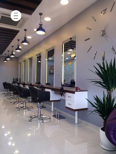 the salon is clean and ready for customers to use