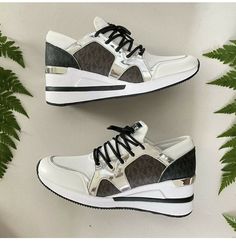 MICHAEL KORS LIV TRAINER GLITTER NET MESH WEDGE SNEAKERS SHOES 43TOLVFS6D $155. Condition is "NEW without box” Shipped with USPS Priority Mail. Wedge Sneakers, Fall Style, Wedge Sneaker, Sneakers Shoes, Style Board, Priority Mail, High Top Sneakers, Autumn Fashion, Shoes Sneakers