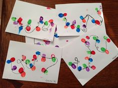 four cards with different colored balloons on them