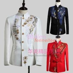 eBay  Mens Chinese Tunic Suit Glitter Rhinestone Groom Costume Jacket Coat Blazer Chic   Condition: 100%  Brand new & High quality    Size: M-2XL Material:Polyester Color: Black,RED,White Occasion : Casual, Fashion Dear friend: If you feel difficult to choose the size ,you can feel free to contact us, we will give you some suggestion,but it is for you reference only.       About Feedback 1.      Feedback is VERY important to us. 2.      We work very hard to exceed your expectations. We make our Formal Long Sleeve Outerwear With Rhinestones, Formal Rhinestoned Long Sleeve Outerwear, Formal Rhinestone Outerwear With Long Sleeves, Fall Wedding Embellished Outerwear, Winter Long Sleeve Outerwear With Rhinestones, Winter Rhinestone Long Sleeve Outerwear, Long Sleeve Rhinestone Outerwear For Fall, Winter Party Outerwear With Rhinestones, Embellished Winter Wedding Outerwear