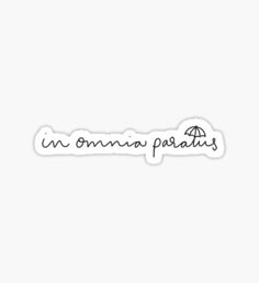 an umbrella sticker with the words in black and white on it that says, i'm omma paradis