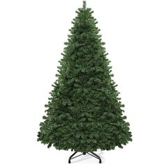 a green christmas tree on a white background