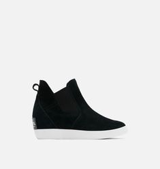 Women's Out N About™ Slip-On Wedge Bootie | SOREL Comfortable Work Shoes, Wedge Bootie, Style Savvy, Sorel Womens, Black Wedges, Comfy Shoes, Womens Wedges, Eva Foam, Winter Shoes