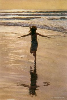 Beach Steve Hanks, Watercolor Artists, Watercolor Portraits, Watercolor Artist, Beach Art, American Artists, Beautiful Paintings, Art Works, Love Art