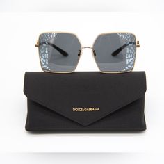 Model: Dolce&Gabbana Dg2279 02/Al 60-14-140 Condition: New Frame Color: Gold, Black Lens Color: Grey Frame Material: Metal Size: 60-14-14” Made In Italy Item Included: Authentic Eyewear, Certificate Of Authentic, Original Case, Bag, Box Next Business Day Shipping Brand New With Full Package Authentic Eyewear With Certificate Luxury Evening Sunglasses With Metal Frame, Designer Square Frame Sunglasses For Party, Elegant Evening Sunglasses With Metal Frame, Elegant Party Sunglasses With Metal Frame, Elegant Square Frame Sunglasses For Party, Crystal Sunglasses, Dolce And Gabbana Fashion, Sunglasses Women Oversized, Dolce Gabbana Sunglasses