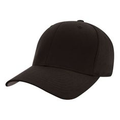 Flexfit | Black Wooly Combed Twill Cap | Hats Unlimited Outback Hat, Mens Hats Fashion, Stetson Hat, Outdoor Cap, 6 Panel Cap, Flats Patterns, Womens Baseball Cap, Flat Cap, Fitted Caps