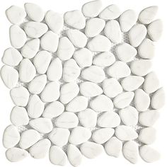 white marble pebbles are arranged in the shape of a square, on a white background