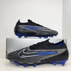 Nike Phantom Gx Elite Fg Size 8.5 Men Black/Chrome-Hyper Royal Sku: Dc9968-040 100% Authentic Brand New With Box (Box Is Missing Lid) Any Questions? Make Sure To Ask Price Firm Black Sports Boots With Boost Midsole, Black Synthetic Boots For Sports, Black Low-top Fade-resistant Boots, Nike Low-top Sports Boots, Nike Lace-up Sports Boots, Black Low-top Sports Boots, Nike Sneakers Mens, 95 Nike, Nike Kyrie