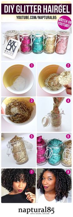 Naptural85 - "DIY Moonshine Glitter Gel Pomade + Glitter Hairstyles |The Beauty Of Natural Hair Board Diy Hair Glitter, Glitter Hairstyles, Diy Moonshine, Glitter Hair Gel, Glitter Roots, Natural Hair Care Tips, Glitter Eyeliner, Healthy Natural Hair, Diy Hair Care