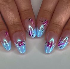 Fresh Manicure, Orchid Nails, Coquette Nails, Aqua Nails, Summer Sets, Fall Nail Art Designs, Really Cute Nails, Santa Monica Pier, Nail Sets