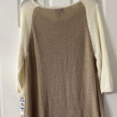 Style & Co X-Large Women’s Beige/ Tan Long Sleeve Knit New Sweater $55 , Machine Wash, 57% Cotton,43% Nylon, Made In China, Sleeve 23”, Length 34”, Armpit 50”, Ne Taupe Sweater For Spring Layering, Spring Taupe Sweater For Layering, Cozy Beige Knit Top For Spring, Spring Layering Taupe Sweater, Cozy Beige Spring Knit Top, Beige Textured Knit Sweater For Spring, Spring Oversized Beige Knit Top, Oversized Beige Knit Top For Spring, Cozy Cream Knit Top For Spring