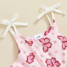 Get your little one ready to embrace summer with our cute SUMMER FEELING Romper! Designed for baby girls, this must-have piece features refreshing butterfly and floral prints. The perfect outfit for her summer getaways! Tie Strap Tank Top, Summer Outfit Accessories, Strap Tank Top, Summer Pattern, Flower Butterfly, Pattern Flower, Summer Feeling, Age 12