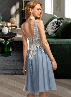 Aria Yoselin Bridesmaid Dresses UKP0015288 Silhouette:: A-Line Neckline:: V-neck Length:: Knee-Length Fabric:: Tulle Sleeve:: Sleeveless FullyLined:: Yes Built-InBra:: Yes Boning:: No This dress could be custom made, there are no extra cost to do custom size and color. Tulle Prom Dress A Line, Elvira Dress, Knee Length Prom Dress, V Neck Prom Dresses, Tulle Sleeves, Two Piece Homecoming Dress, Bridesmaid Dresses Online, A Line Prom Dresses, Prom Dresses Online