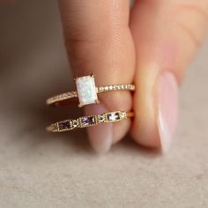 Delicate opal ring, that is perfect for stacking or wearing alone. A true beauty and a must-have! ❥ 7x5 mm Lab-created opal - we use the highest grade for an authentic look! ❥ Nickel-free & Hypoallergenic ❥ Accent Stones: CZ Diamonds ❥ Cut Grade  Excellent ❥ The ring comes with an authenticity stamp Purity - Silver and plating options-(925/1000 also known as 92.5%/Sterling Silver) Gold Variations - Mentioned in Options Did you like this design? Just visit our shop because we have many more that you'll love ✨ - https://jaipurjewelscrafts.etsy.com ---> ❥ PAYMENT POLICY:- ❥ We accept payment through PayPal only. ---> ❥ SHIPPING POLICY:- ❥ We usually dispatch orders within 2-4 business days, and you will also receive a tracking number for your order. ---> ❥ RETURN AND REFUND:- ❥ We gladly acce Gold Opal Ring, Opal Stacking Ring, Sterling Silver Opal Ring, Printable Ring Sizer, Ring Baguette, Local Eclectic, Ring Emerald Cut, Silver Opal Ring, Baguette Ring