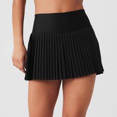 Never Worn Black Pleated Xs Alo Tennis Skirt Sporty Black Lined Skirt, Black Sporty Lined Skirt, Black Pleated Tennis Skirt With Short Inseam, Casual Fitted Alo Yoga Tennis Skirt, Elegant Black Relaxed Tennis Skirt, Chic Black Lined Swim Skirt, Elegant Black Short Tennis Skirt, Elegant Short Black Tennis Skirt, Black Fitted Pleated Swim Skirt